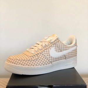Nike Air Force 1 Low QS Gingham Pack Beige Size 7